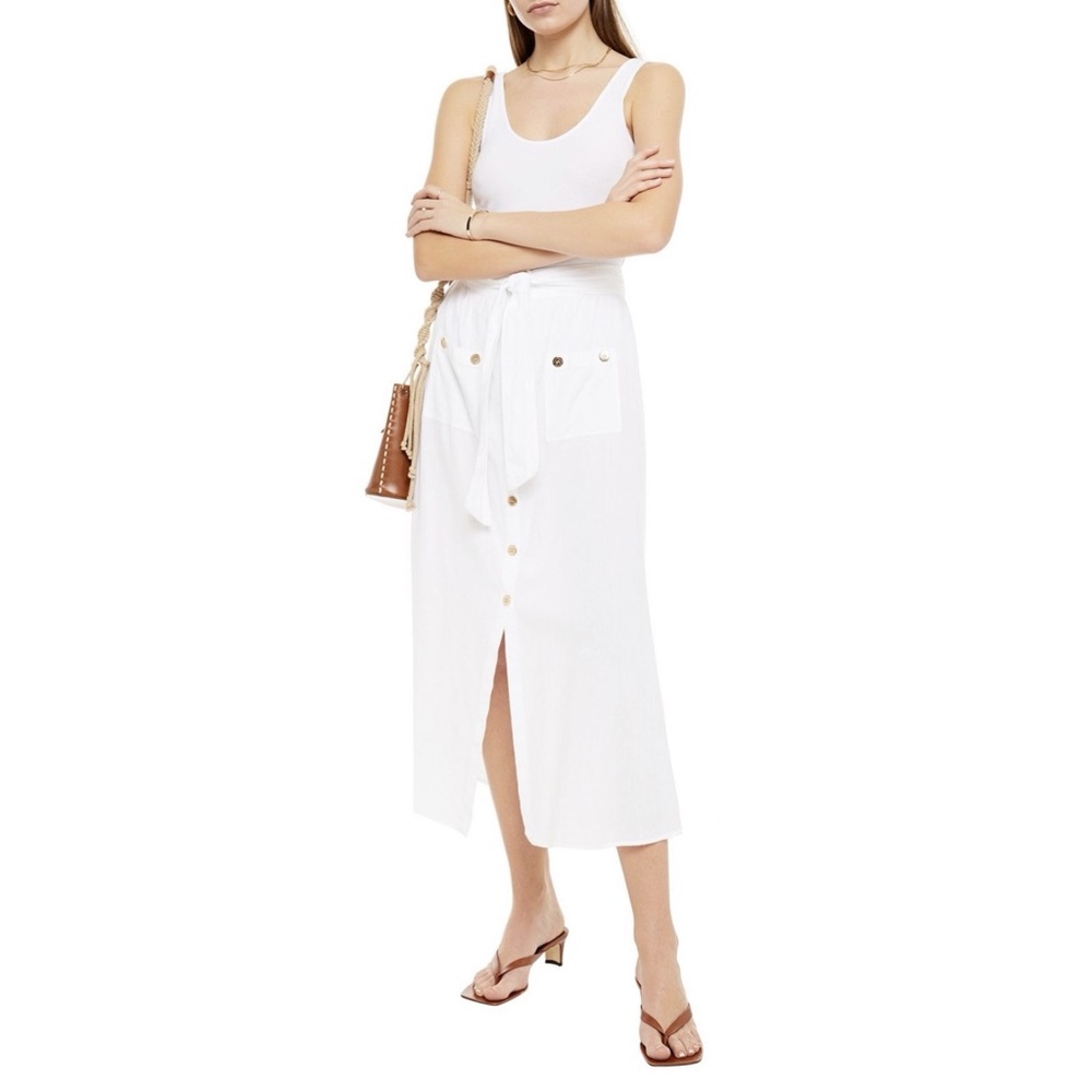 Melissa Odabash White Midi Skirt